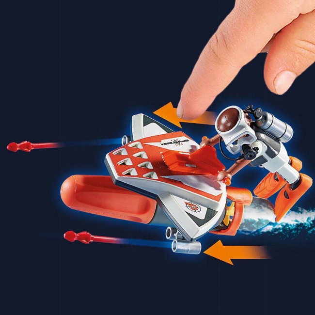 Конструкторы с уникальными деталями - Конструктор Playmobil Top agents Шпионское подводное крыло (70004) (6336456)#3
