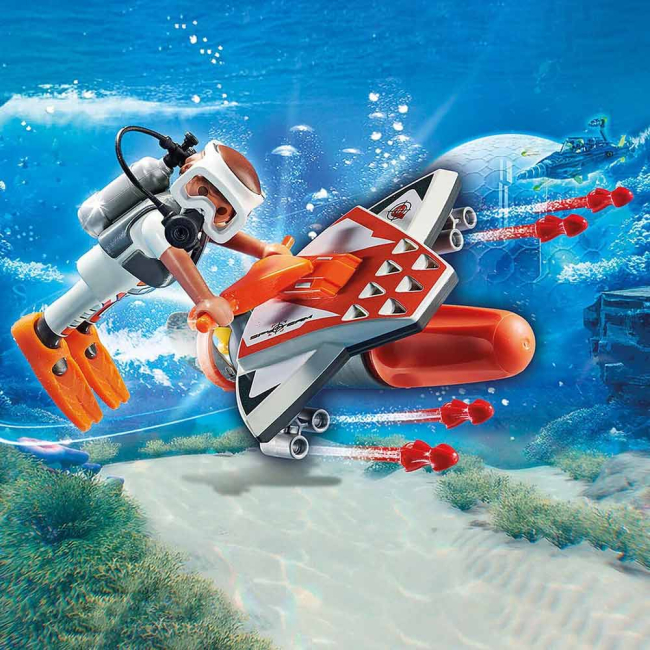 Конструкторы с уникальными деталями - Конструктор Playmobil Top agents Шпионское подводное крыло (70004) (6336456)#4