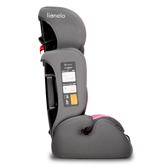 Автокрісла й аксесуари - Автокрісло Lionelo Levi simple рожеве 9-36 кг (5902581659088)#4