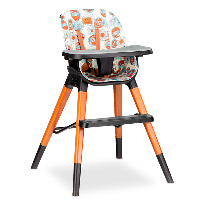 Товари для догляду - Стільчик для годування Lionelo Mona 4 в 1 з квітами (5902581659132)#2