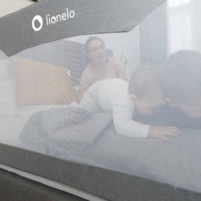 Манежи - Защитная барьерка для кровати Lionelo Hanna серая (5902581656049)#5