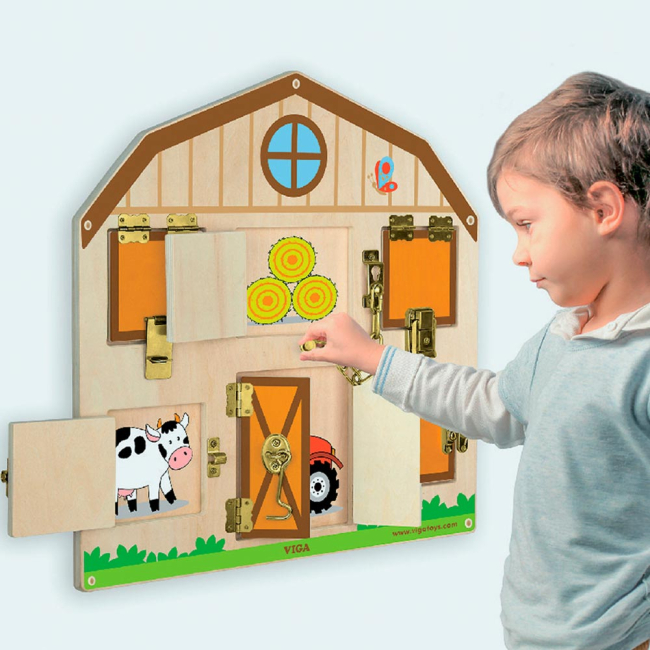 Развивающие игрушки - Бизиборд Viga Toys Домик на ферме (51627)#3