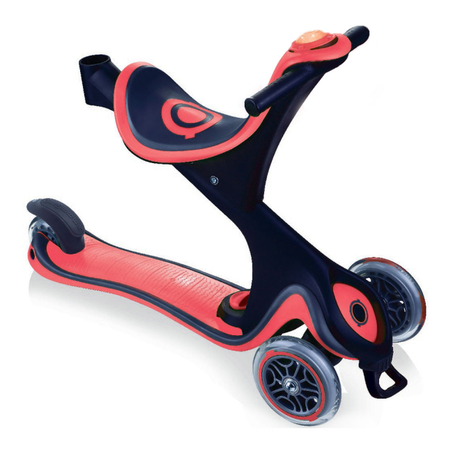 Самокати - Самокат Globber Go up comfort play 5 в 1 червоний з підсвічуванням (463-102-2)#2
