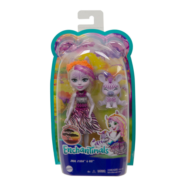 Ляльки - Лялька Enchantimals Зебра Зеді (GTM27)#4