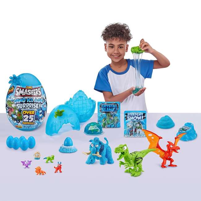 Фигурки животных - Набор Smashers Ice Age Раптор большое яйцо сюрприз (7455D)#5