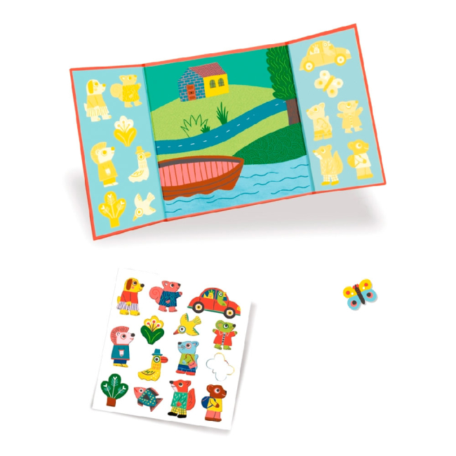 Наборы для творчества - Набор для творчества с наклейками DJECO Животные (DJ09071)#2