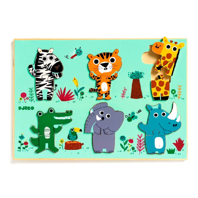 Пазли - Пазл дерев'яний DJECO Кроко і друзі (DJ01258)#2