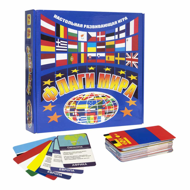 Настольные игры - Настольная игра Strateg Флаги мира на русском (709) (4820175991523)#2