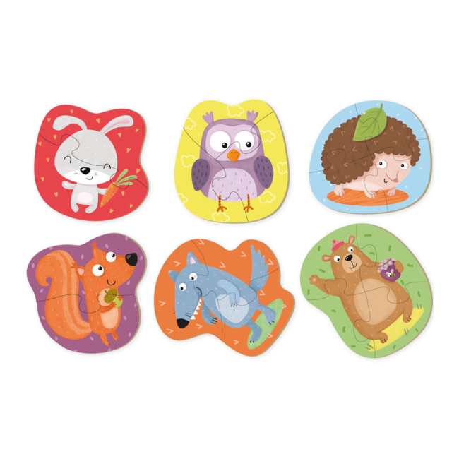 Пазли - Пазл DoDo Лісові тварини 6 в 1 (300195)#2