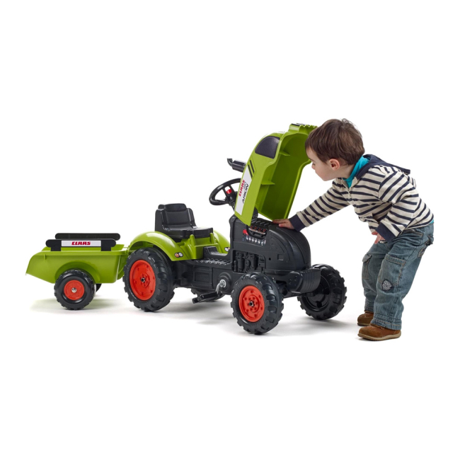 Велосипеди - Веломобіль Falk Трактор 2041C Claas arion з причепом зелений (3016200204138)#4
