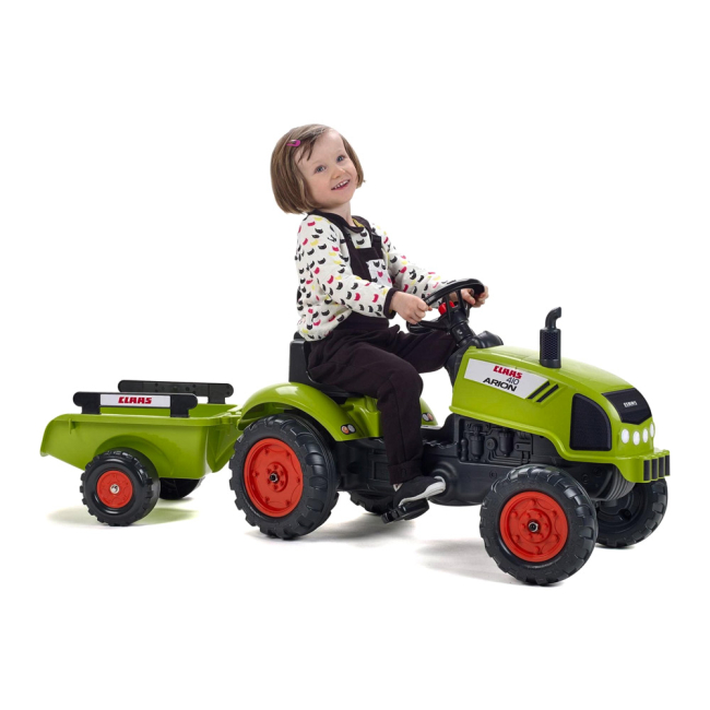 Велосипеди - Веломобіль Falk Трактор 2041C Claas arion з причепом зелений (3016200204138)#5