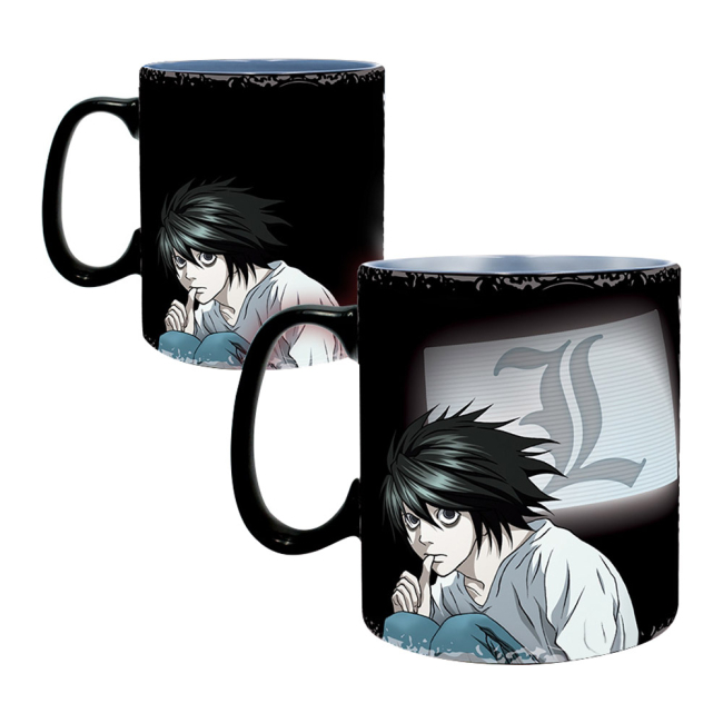 Чашки, склянки - Чашка хамелеон ABYstyle Death note Кіра та Ел 460 мл (ABYMUG611)#3