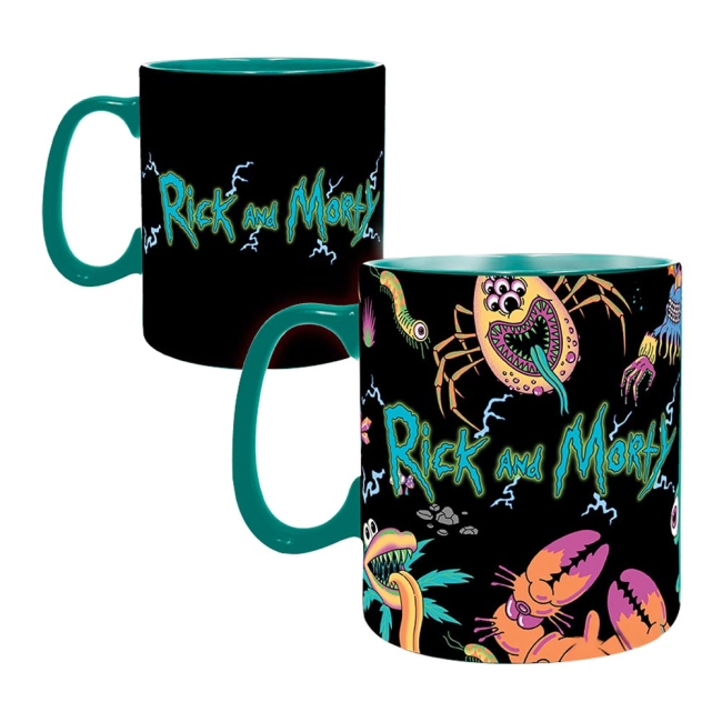 Чашки, склянки - Чашка хамелеон ABYstyle Rick and Morty Космічний корабель 460 мл (ABYMUG660)#3