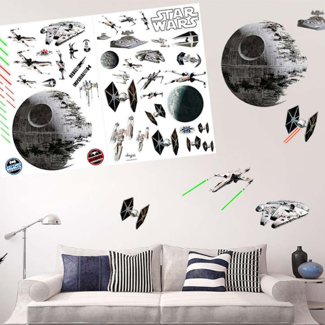 Скретч-карти і постери - Інтер'єрні наклейки ABYstyle Star Wars Космічні кораблі (ABYDCO058_B)#3