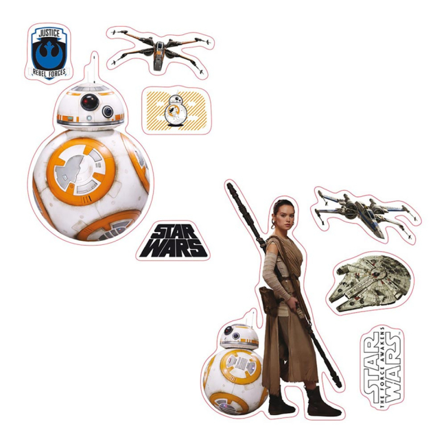 Наборы для творчества - Наклейки ABYstyle Star Wars BB8 и Rey 2 листа (ABYDCO359)#2