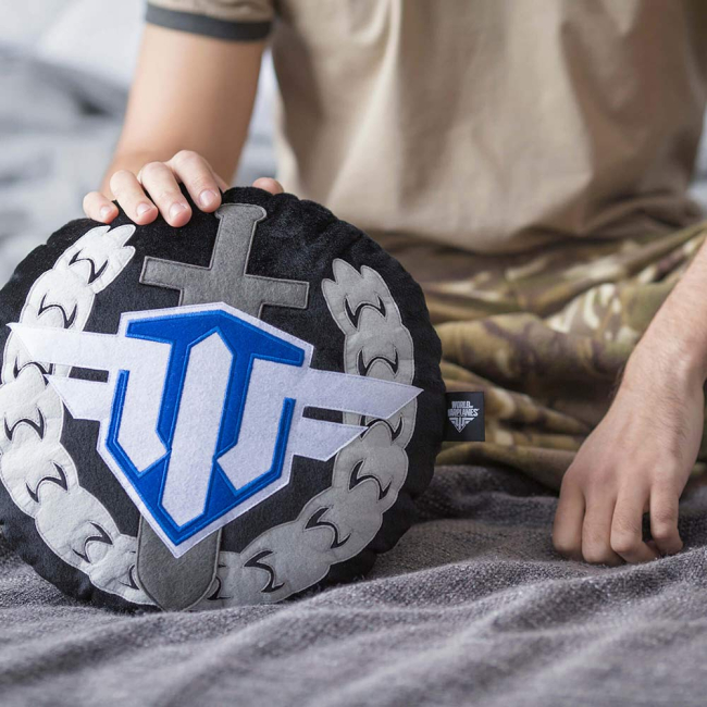 Подушки - Подушка Wargaming World of warplanes Нагорода пілота сіро-чорна кругла (WG043332)#2