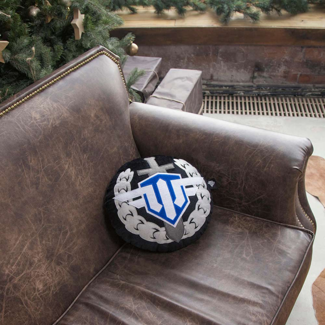 Подушки - Подушка Wargaming World of warplanes Нагорода пілота сіро-чорна кругла (WG043332)#3