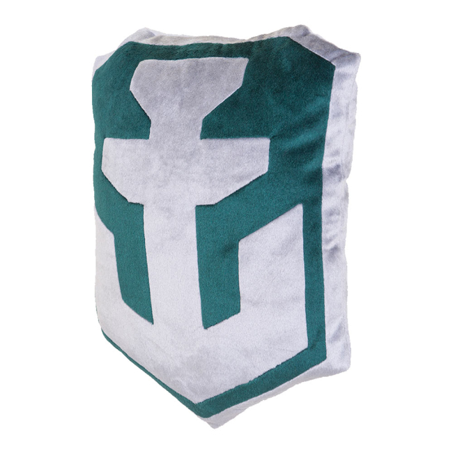 Подушки - Подушка Wargaming World of warships Логотип серо-зеленый (WG043333)#2