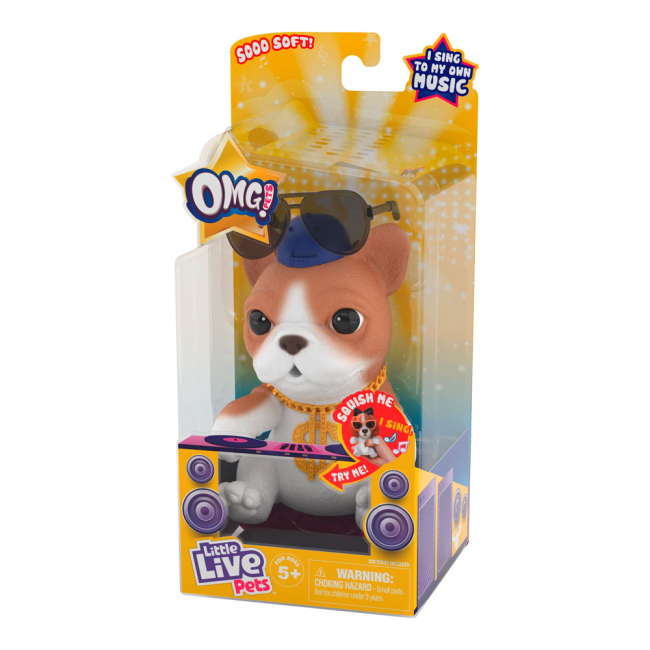 Фігурки тварин - Інтерактивна іграшка Little Live Pets OMG Шоу талантів Цуценя Хіп-Хоп (26118)#5