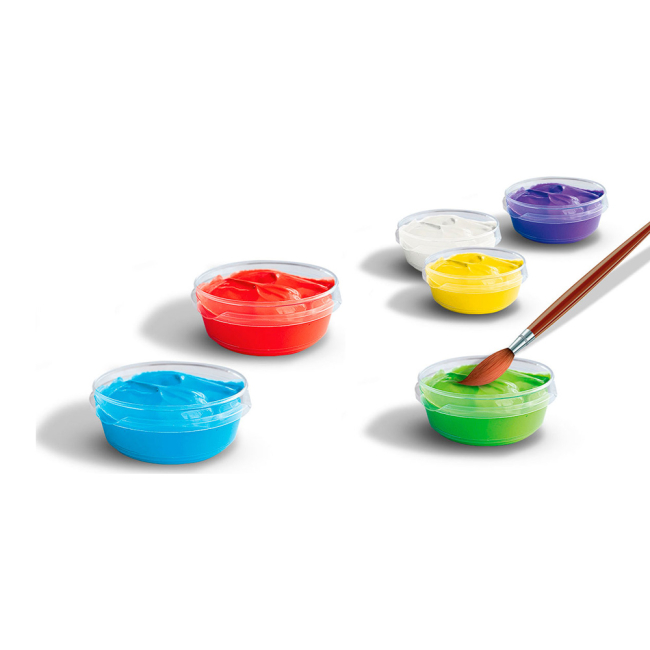 Канцтовары - Набор гуаши Ses creative Eco Яркая палитра 6 штук (00365) (562461)#2