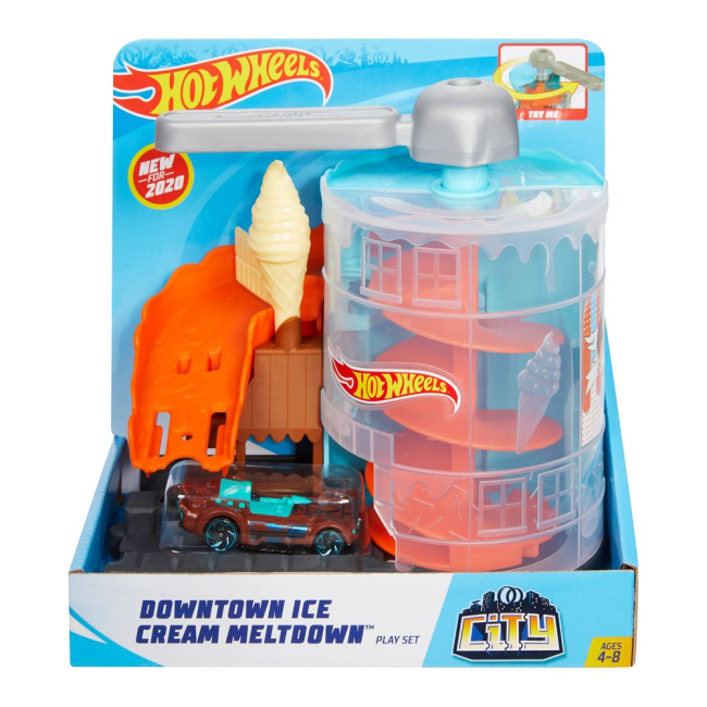 Автотреки - Трек Hot Wheels City Приключения в магазине мороженого (GJK74)#4