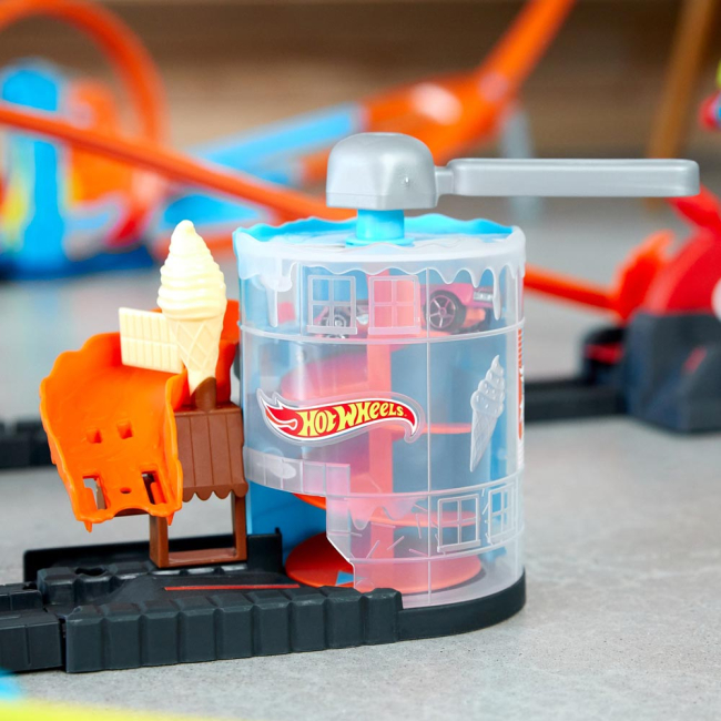 Автотреки - Трек Hot Wheels City Приключения в магазине мороженого (GJK74)#5