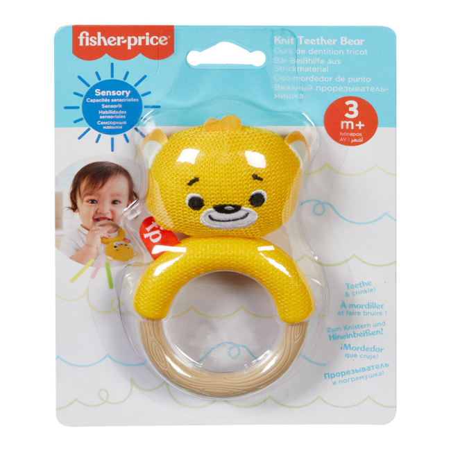 Брязкальця, прорізувачі - Брязкальце Fisher-Price Кумедне звірятко Ведмедик (GRR03/GRR05)#2