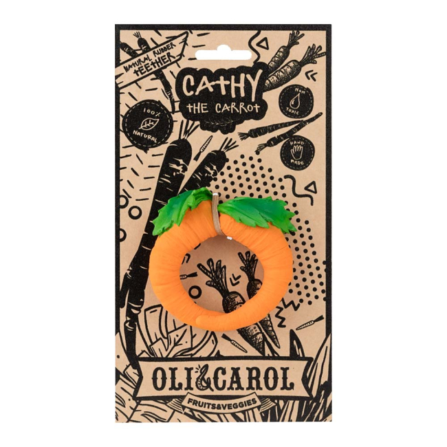 Брязкальця, прорізувачі - Іграшка-прорізувач Oli and Carol Морква Кеті (8437015928814)#3