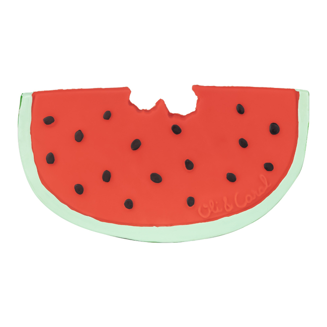 Брязкальця, прорізувачі - Іграшка-прорізувач Oli and Carol Кавун Воллі (8437015928852)#2