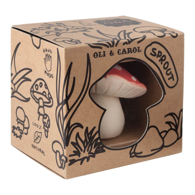 Погремушки, прорезыватели - Игрушка-прорезыватель Oli and Carol Гриб Спрут (8437015928265)#2