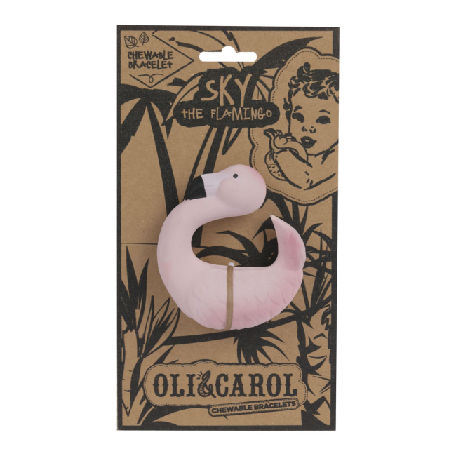 Брязкальця, прорізувачі - Браслет-прорізувач Oli and Carol Фламінго Скай (8437015928975)#3