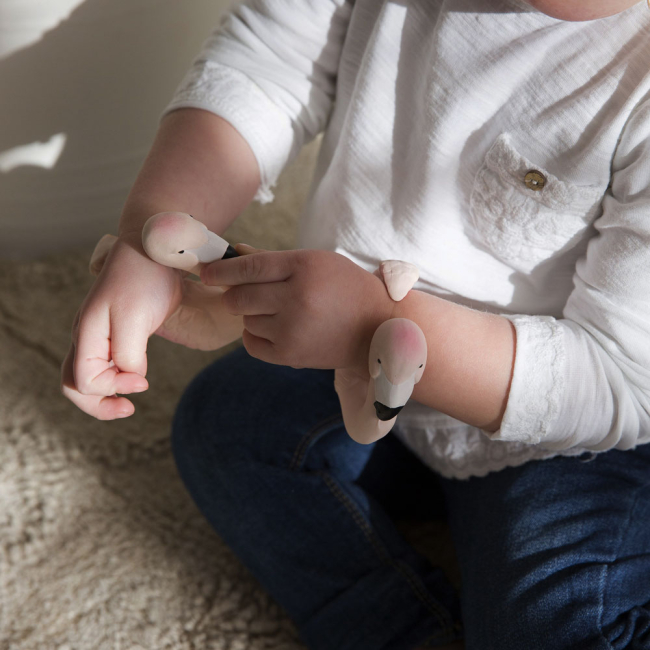 Брязкальця, прорізувачі - Браслет-прорізувач Oli and Carol Фламінго Скай (8437015928975)#4