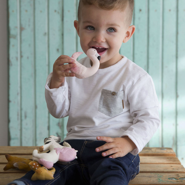 Брязкальця, прорізувачі - Браслет-прорізувач Oli and Carol Фламінго Скай (8437015928975)#5