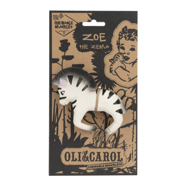 Брязкальця, прорізувачі - Браслет-прорізувач Oli and Carol Зебра Зої (8437015929033)#3