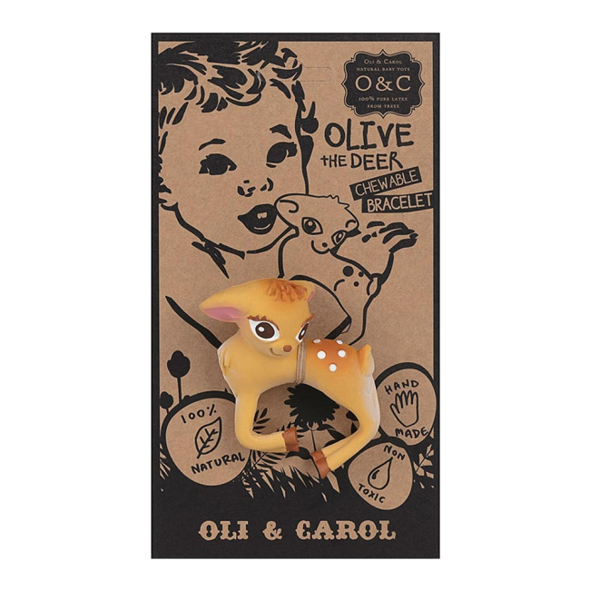 Погремушки, прорезыватели - Браслет-прорезыватель Oli and Carol Олененок Олив (8437015928623)#4