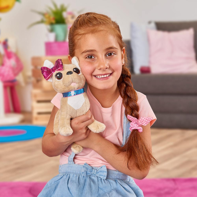 Мягкие животные - Мягкая игрушка Chi Chi Love Чихуахуа Звезда с изменяющей цвет сумкой 20 см (5893401)#4