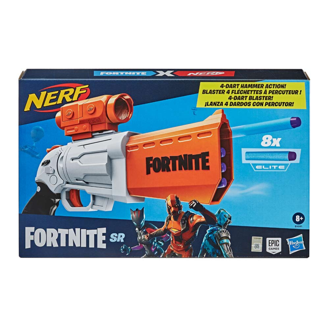 Помпова зброя - Іграшковий пістолет Nerf Fortnite SR і 8 куль (E9391)#3