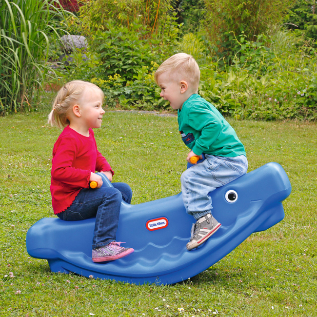 Игровые комплексы, качели, горки - Качалка Little tikes Outdoor Веселый кит синяя (487900070)#2