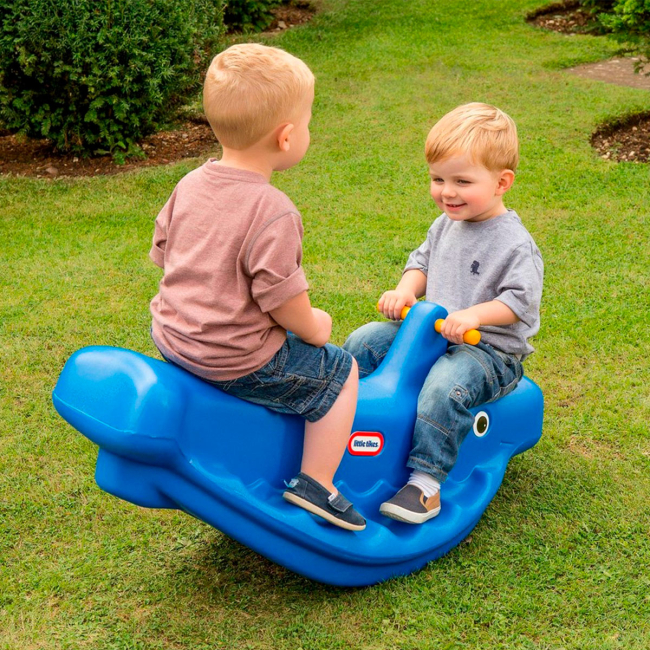 Игровые комплексы, качели, горки - Качалка Little tikes Outdoor Веселый кит синяя (487900070)#4