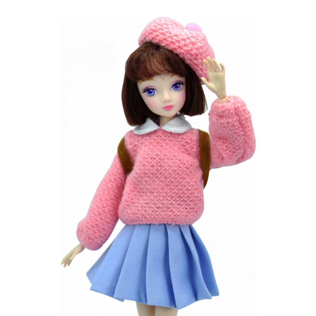 Куклы - Кукла Kurhn Модница в розовом пуловере и голубой юбке (6938142030835/3083-3)#4