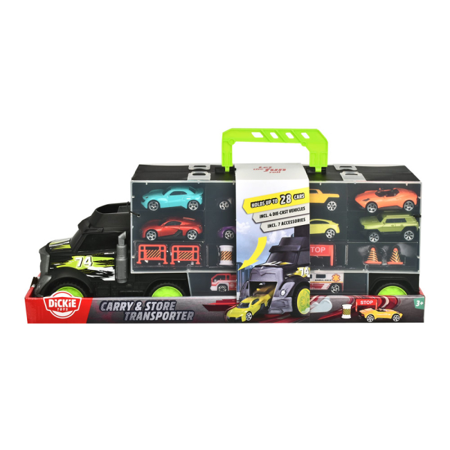 Паркінги і гаражі - Набір машинок Dickie toys Трейлер-перевізник автомобілів (3747007)#2