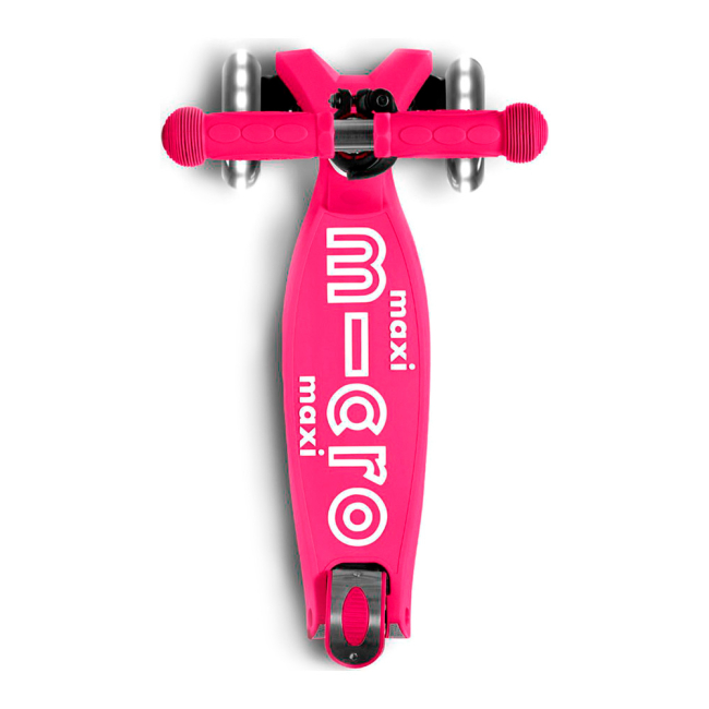 Самокаты - Самокат Micro Maxi deluxe led розовый складной (MMD096)#3