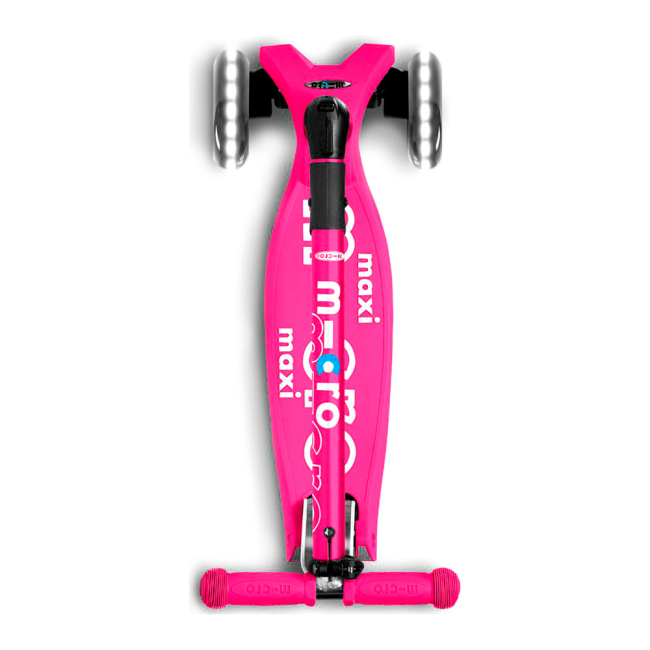 Самокаты - Самокат Micro Maxi deluxe led розовый складной (MMD096)#4