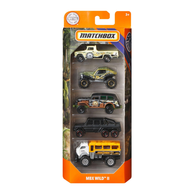 Автомоделі - Машинки Matchbox MBX Дика природа 5 штук 1:64 (C1817/GKJ10)#2