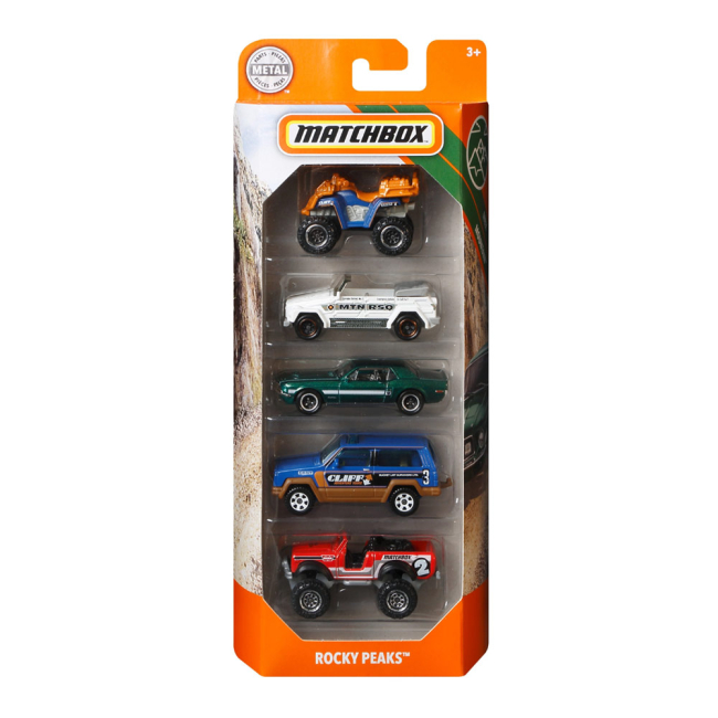 Автомоделі - Набір автомоделей Matchbox MBX Скелясті вершини 5 штук 1:64 (C1817/GKJ09)#2