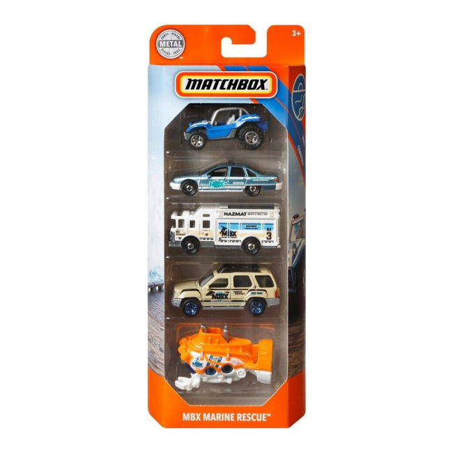 Транспорт и спецтехника - Игровой набор Matchbox MBX Морские спасатели 5 штук 1:64 (C1817/GKJ11)#2