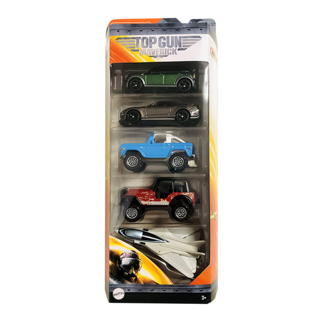 Автомодели - Машинки Matchbox Top gun Maverick От зеленого Mini к истребителю 5 штук 1:64 (C1817/GPF95)#2