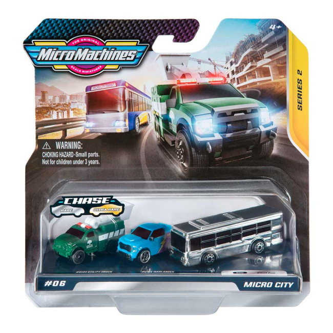 Транспорт и спецтехника - Набор машинок Micro Machines Автобусные гонки 3 штуки (MMW0083)#2