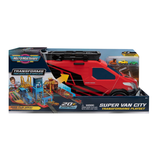Автотреки - Набір Micro Machines Фургон-трансформер і три машинки (MMW0042)#4