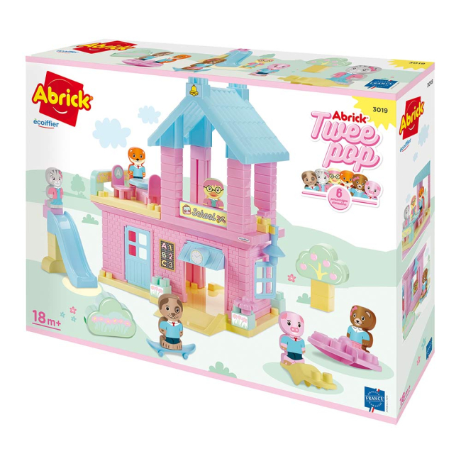 Конструктори з унікальними деталями - Конструктор Ecoiffier Abrick Веселі друзі Школа 55 елементів (003019)#2